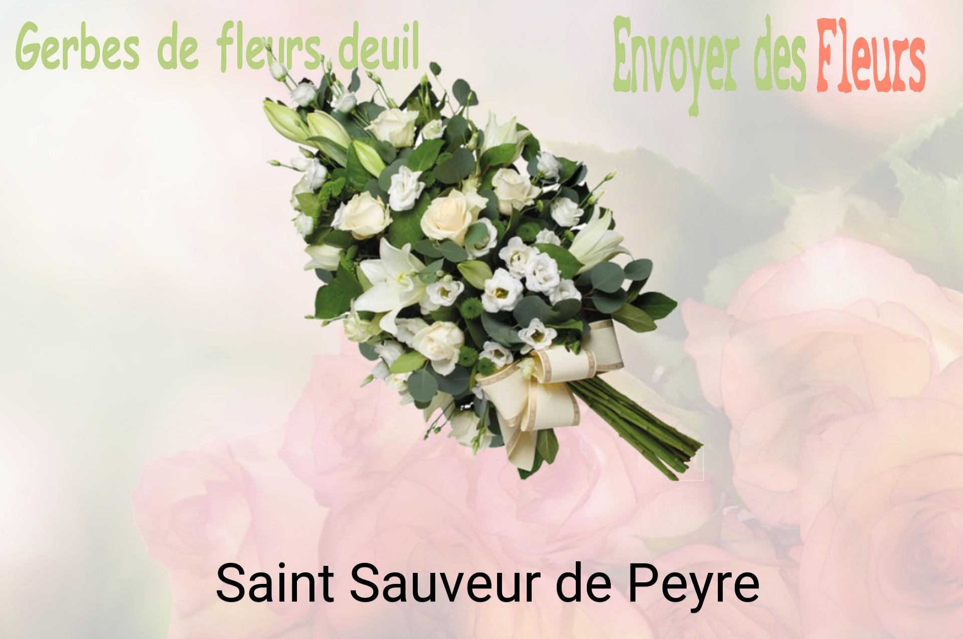 Gerbe de fleurs de deuil livrée à Saint-Sauveur-de-Peyre